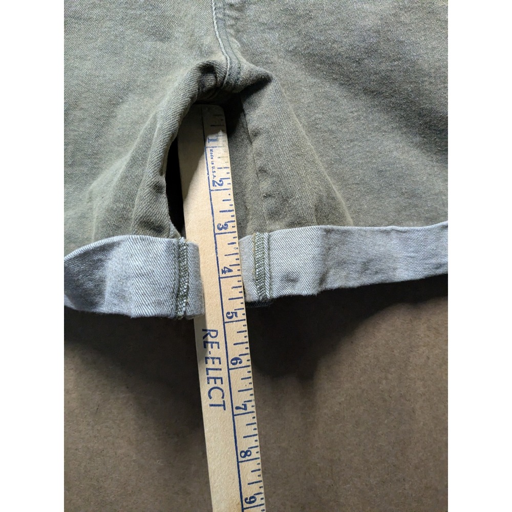 The Mumsie The Sage Denim Overalls Shorts Olive Green Babywearing Shortalls S - Picture 5 of 9